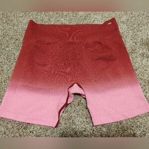 PINK Victoria's Secret Red and Pink ombre Shorts